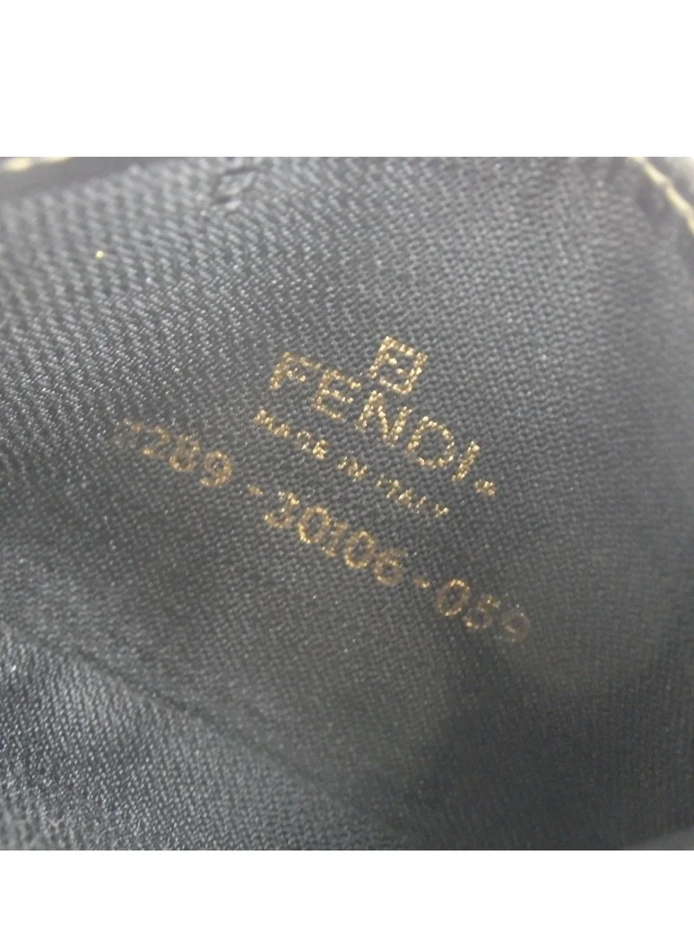 Fendi Men’s Brown & Black Card Holder with Gold-Tone Corners